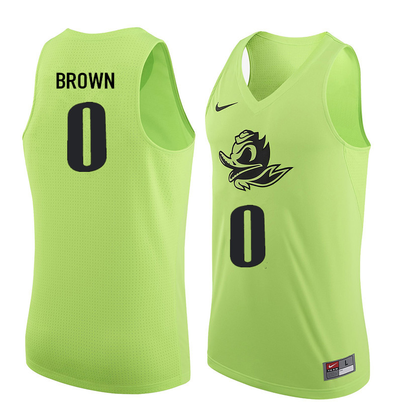 Men #0 Troy Brown Oregon Ducks College Basketball Jerseys Sale-Electric Green - Click Image to Close